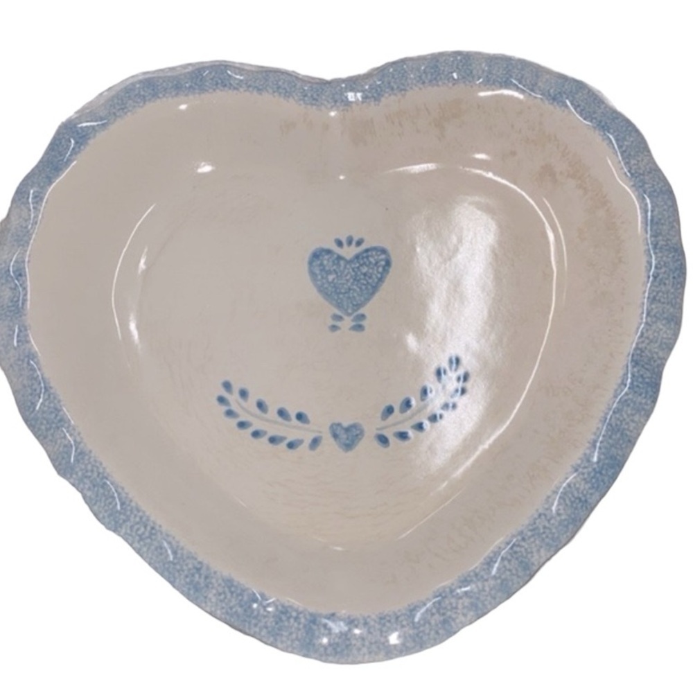 Vintage hand sponged vintage heart plate